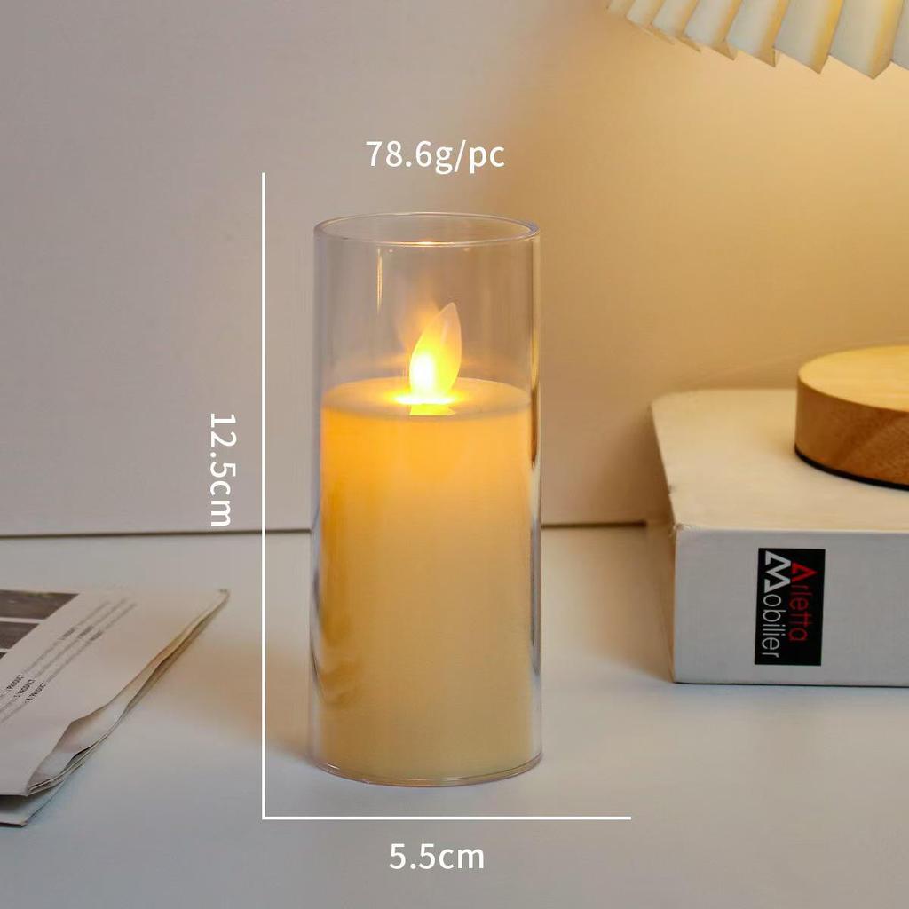 Acrylic LED Candle Atmosphere Light with Remote - Ideal for Romantic Birthday and Party Decorations.
