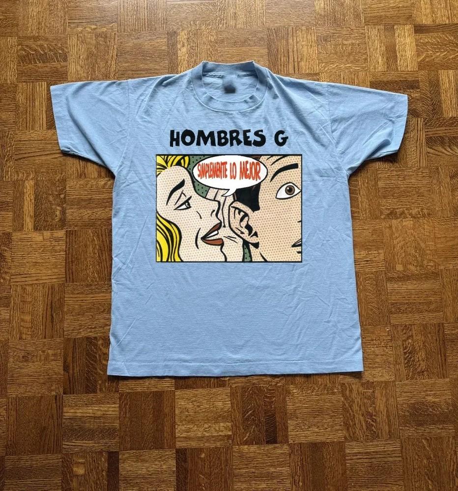Hombres G Band Album Full Size S to 5XL T-shirt Light Blue HD749 Unisex T-Shirt