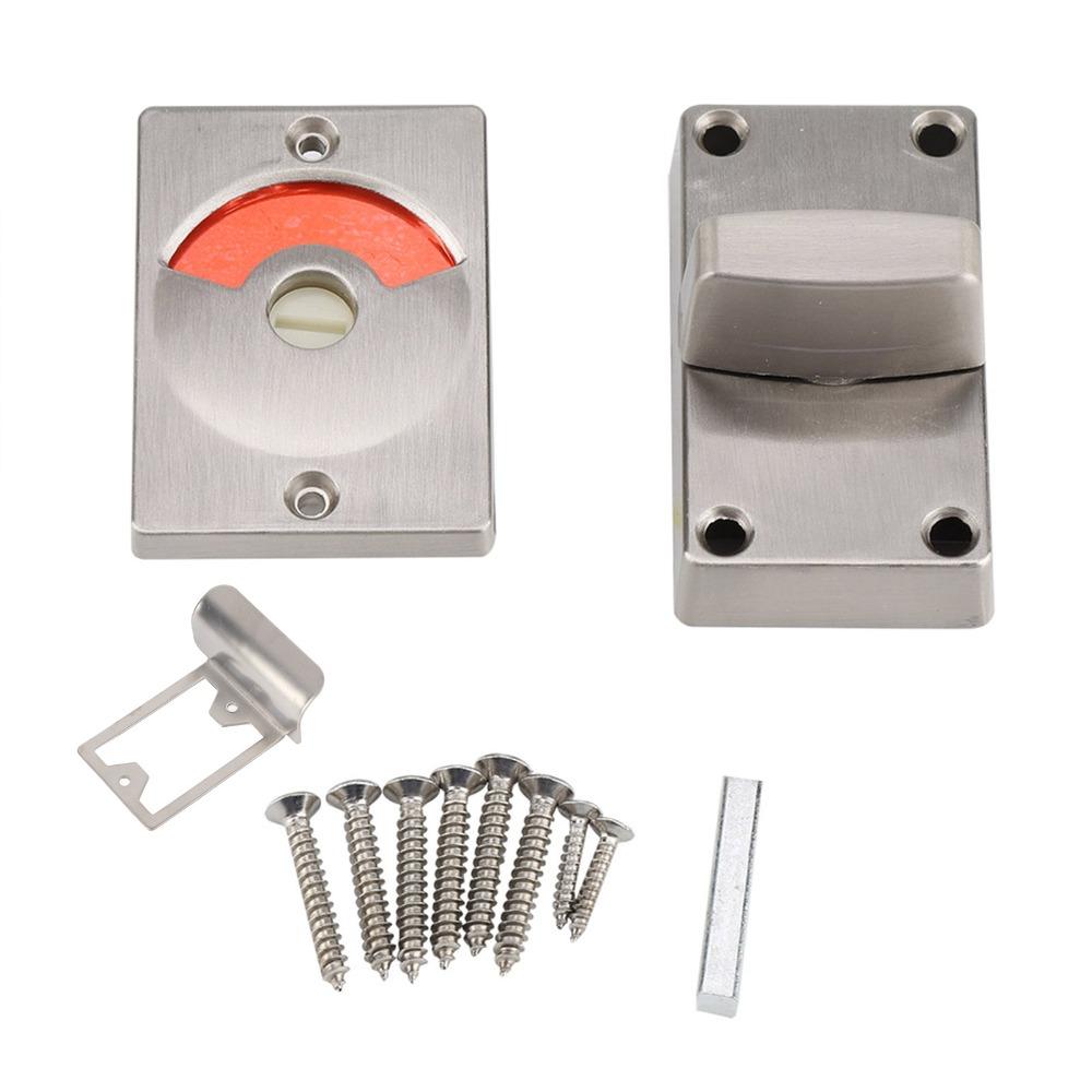 Secure Door Indicator Lock Stainless Steel Door Bolt Latch Privacy Door Lock Public Restroom