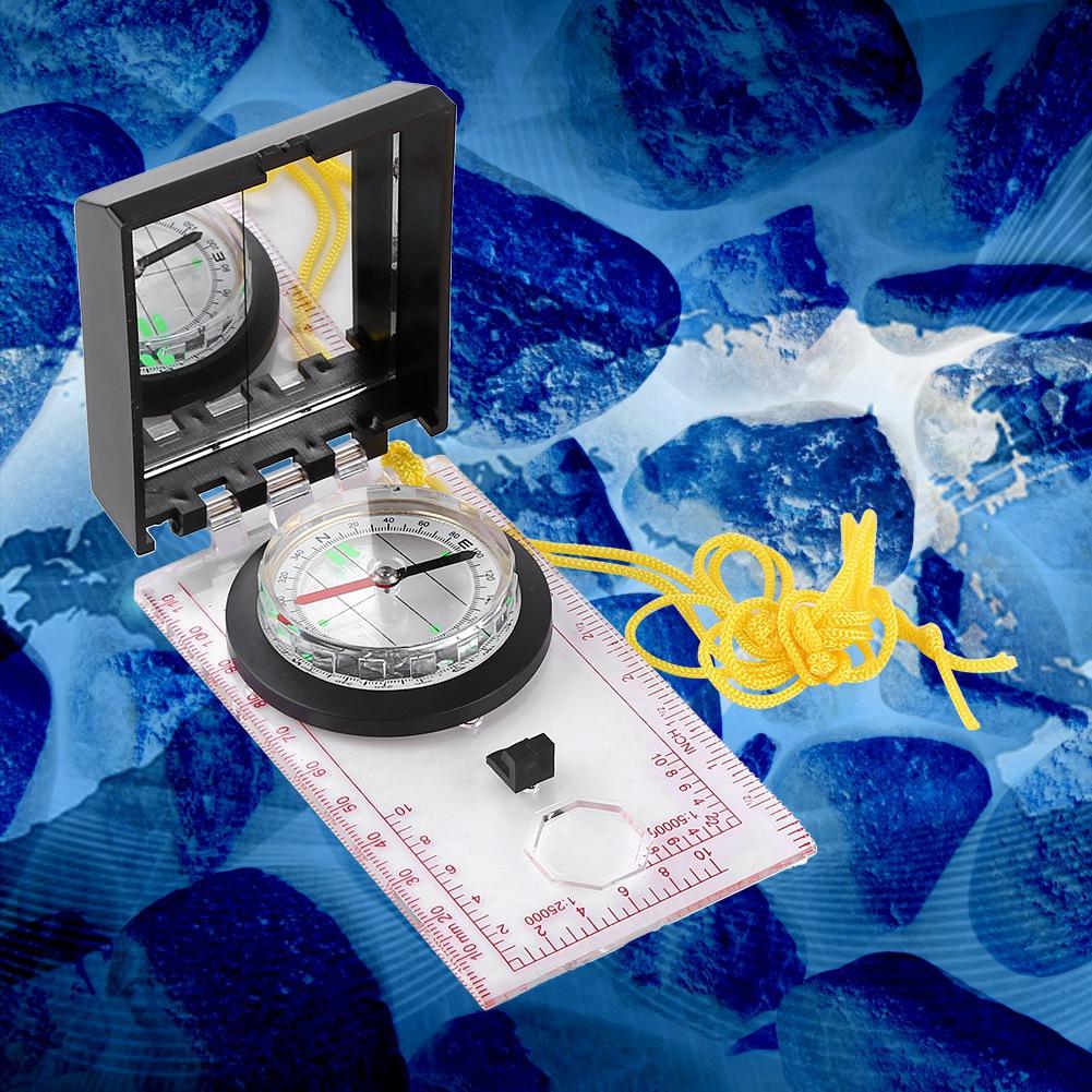 Multi functional Compass With Mapping Ruler and Mirror Emergency Kit For Outdoor Activities