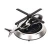 Solar Car Fashion Helicopter Lightweight 5ml Aromatherapy Capacity Car Decoration for KTV (Silver)