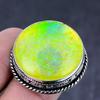 Natural Yellow Triplet Opal Gemstone Handmade 925 Steling Silver Ring S.7 U3a03