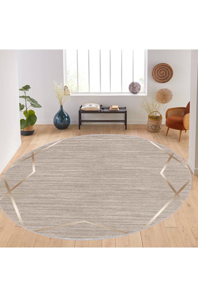 Rovigo Home Моющийся круглый ковер с принтом RHM7113