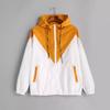 Элегантный цветной блок-бомбер на молнии, женская осенняя повседневная модная ветровка с капюшоном, куртка большого размера