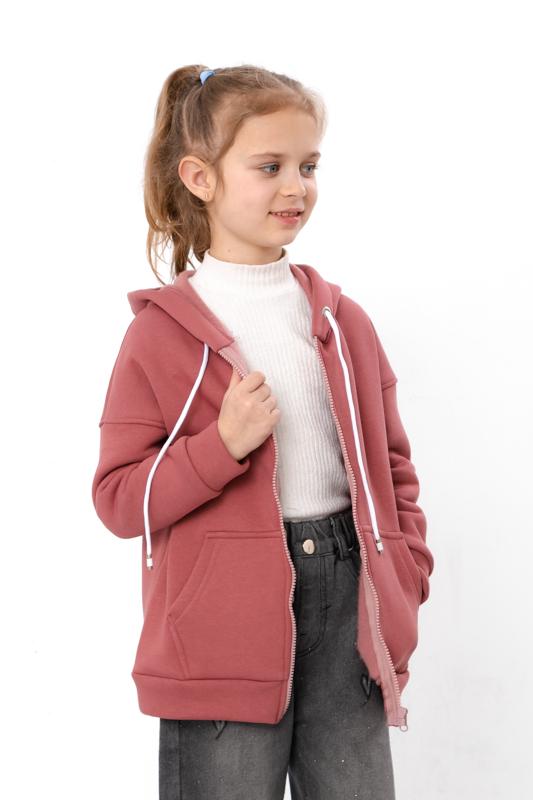 Girls' warm zip hoodie – Plain everyday wear, Winter 6395-025-5 HC