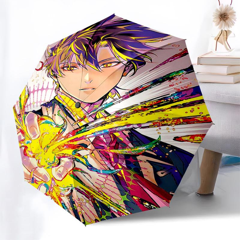 1pc Anime Character Outdoor Umbrella - Automatic Opening/Closing - Portable 3-Fold Design - 8-Rib Iron Frame - Perfect Gift for Fans, Travelers,
