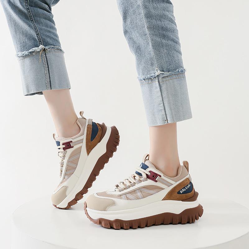 Strictly Selected Maillard Platform Retro Dad Shoes Casual Versatile Breathable Korean Version Sports Shoes Heightening Fashion Shoes Women