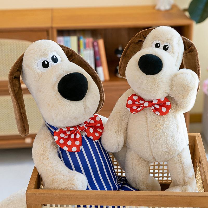 Новая британская плюшевая игрушка для собак-лидеров, высокая кукла-собака с галстуком-бабочкой, тряпичная кукла, подушка для сна