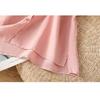 Women Solid Color Ruffle Linen Cotton Shirt Casual Cap Sleeve Breathable Summer Blouse
