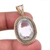 Подарочный двухцветный кулон из натурального кристалла кварца 925 пробы из твердого серебра 1,50 дюйма s1W81