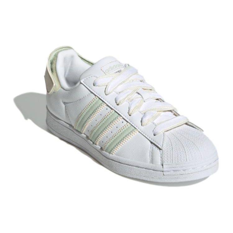 Adidas Originals Superstar Comfortable Casual Low-Top Sneakers Women Sneakers White Green H03728