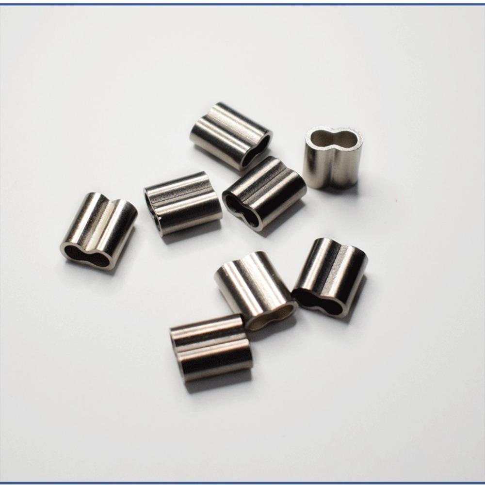 Кримповочная трубка для лески, Трубка для рыболовного тросика, Кримповочный соединитель для тросика, Двойная медная трубка