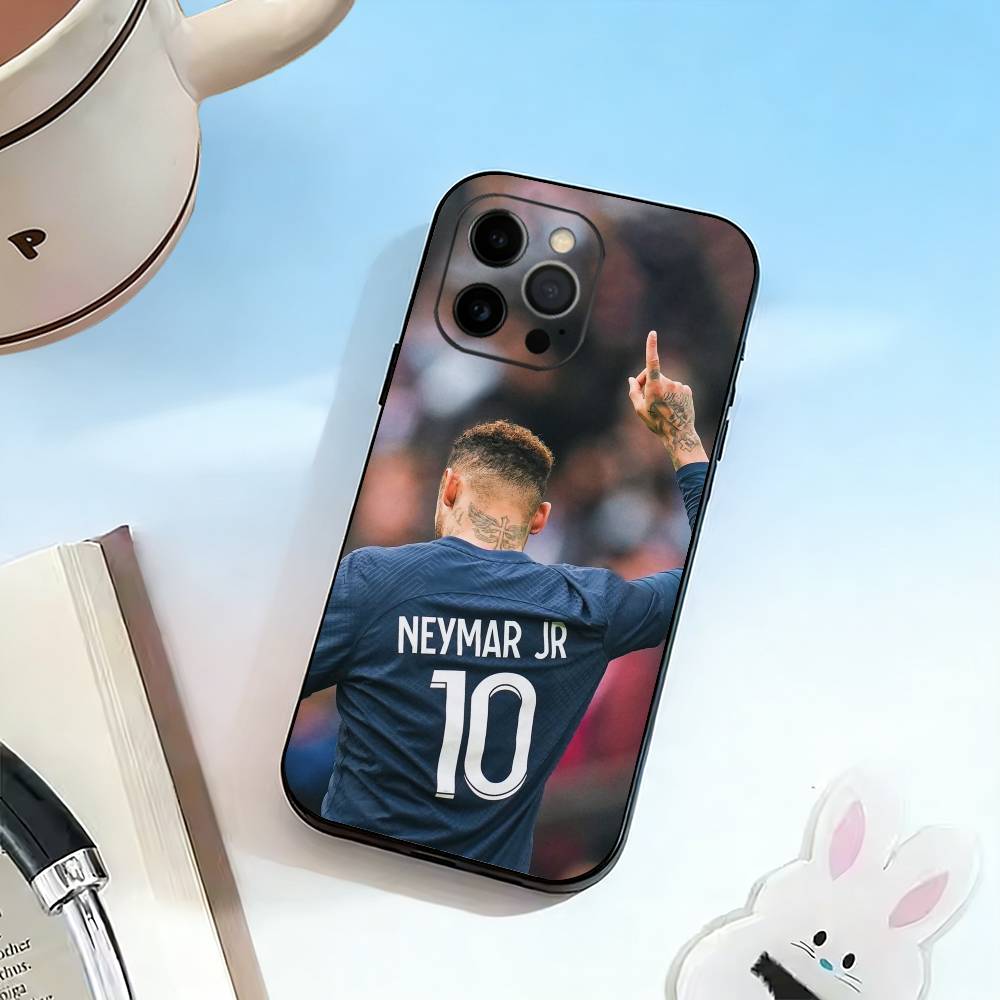 Футбольный 10 Для NEYMAR JR Чехол для телефона Для iPhone 17, 16, 15, 14, 13, 12, 11 Plus, Pro Max, Другие Мягкий Черный Чехол