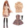 Rakulifey Кукла Кукла Кукольная одежда и Подарок Кукла 1/4 Наряд, Одежда на шарнирах, Набор 1/4, Пальто, Платье, Носки, Набор из 3 предметов, (1/4 Одежды)