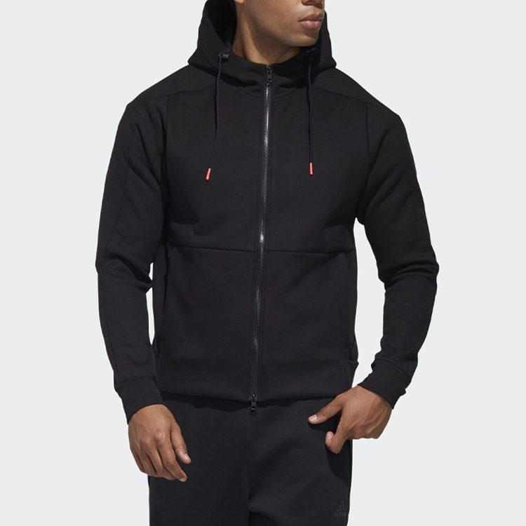 adidas Куртки Мужские Черные С Капюшоном Умеренные Другие GF4027