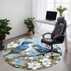 1PC Birds Blossoms Office Round Area Rug, Indoor Mat Suitable For Office, Under Office Chairs Bedroom Living Room Home Decor, Room Deco 006