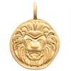 [Q6276] - Gold Plated Pendant 'Cléopatra' Matte Gold (lion) - 20 Mm