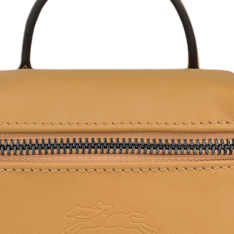 Longchamp Le Pliage Xtra Embossed Logo Zipper Closure Leather Mini Shoulder Crossbody Bag Women handbags Honey-Yellow 10285987117