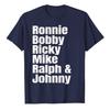 Ronnie Bobby Ricky Mike Ralph and Johnny TShirt for Women Unisex Clothing Graphic Tee Casual Tops Y2k Letters Printed Name Apparel