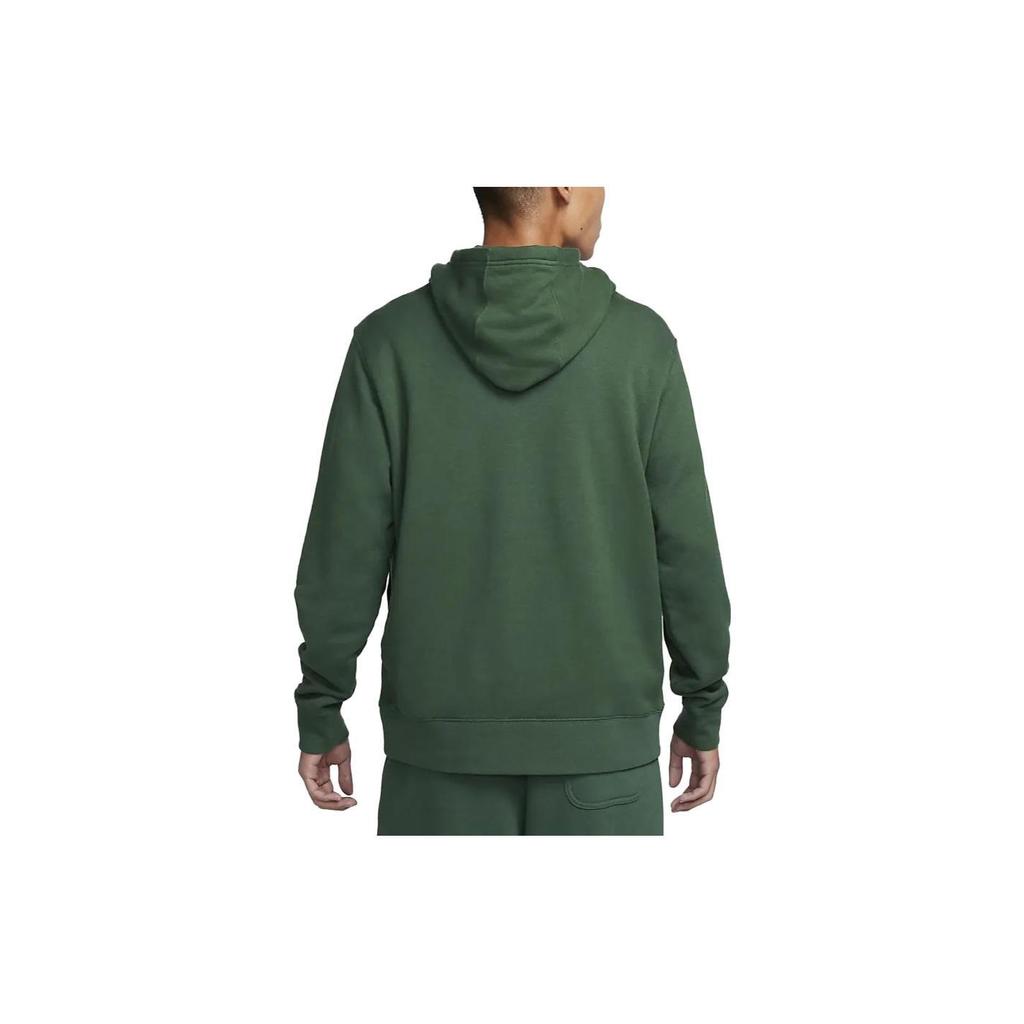 Nike Мужская флисовая куртка с капюшоном Club+ Color Block Цвет: Еловый зеленый / Белый FB7416-323