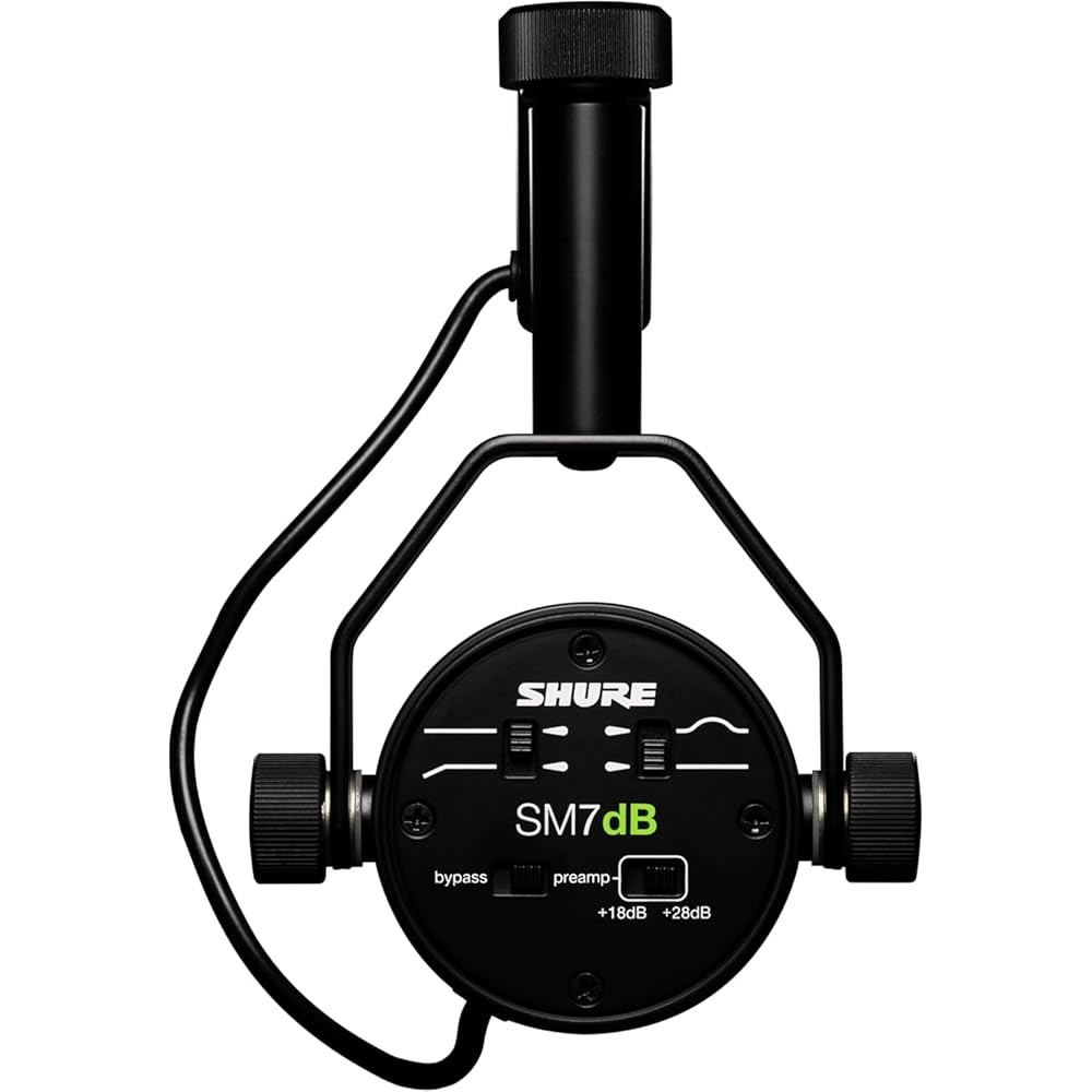 SM7dB с предусилителем SHURE: Динамический микрофон, Кардиоидный, Однонаправленный, XLR, Проводной для стриминга, YouT...