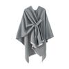 Women Shawl Scarf Solid Color Knitted Shawl Wrap Imitation Cashmere Shoulder Top Sweater Shawl Fashion Accessory