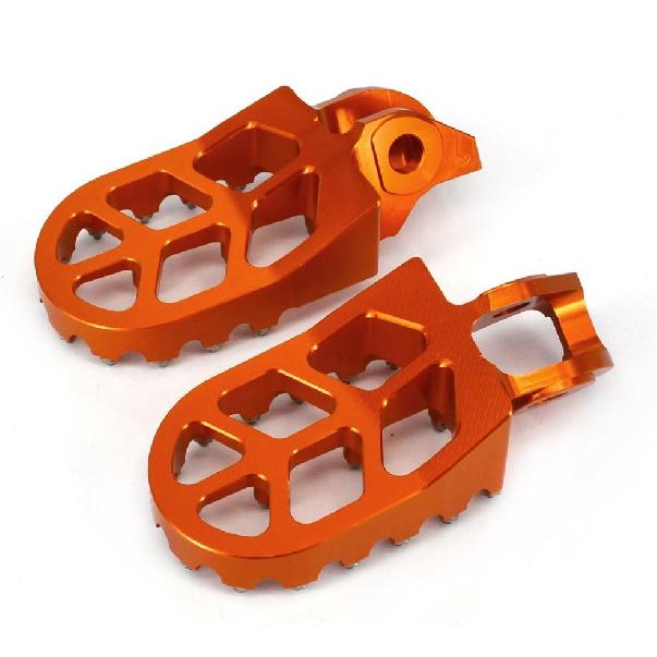 Motorcycle Footpegs Foot Peg Rest Pedals CNC for Dirt Bike 85-450 SX SXF EXC EXCF XC XCF 2016-2023 EC300 EC250F EC350F 21-23 Dirt Bike Orange