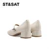St&Sat/Saturday Coarse Heel Mary Jane Shoes