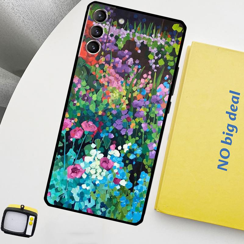 Красочная Цветочная Картина Искусство Чехол Для Samsung Galaxy S22 Ultra S23 FE S9 S10 Note 10 Plus Note 20 Ultra S20 S21 FE Чехол