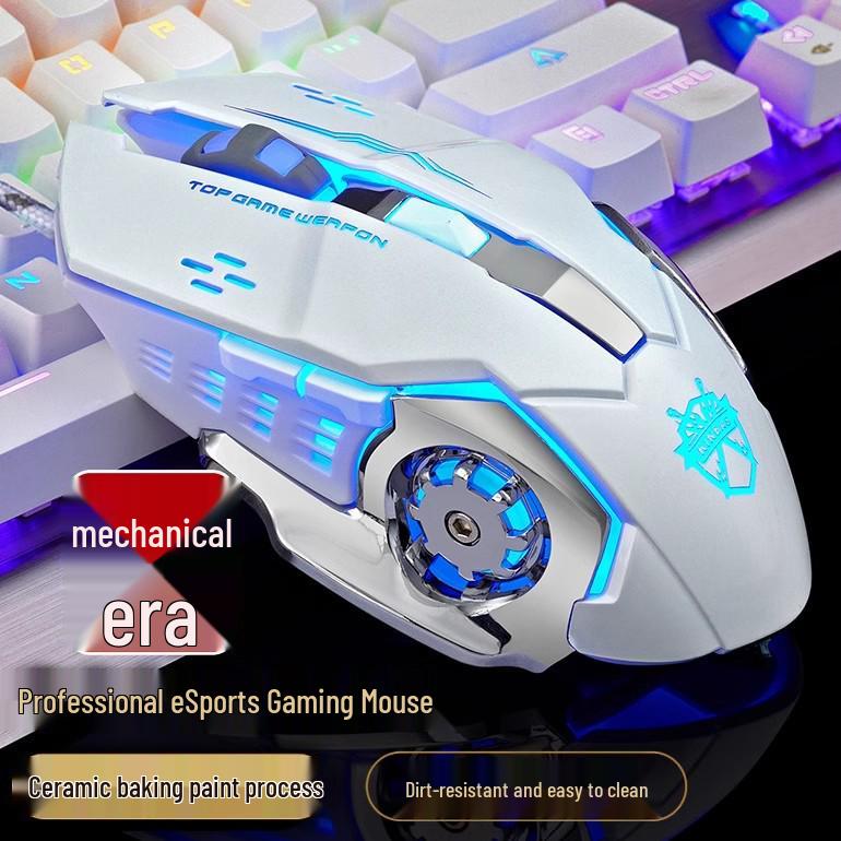 Wrangler Silent Wired Macro Gaming Mouse for Desktop and Laptop