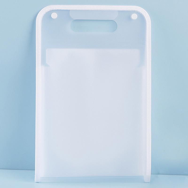 New Portable 13Grids A4 Document Bag Large Capacity Transparent PP Vertical Organ Box Office Paper Storage Organizer Bag