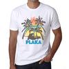 Men’s Vintage Tee Shirt Graphic T Shirt Summer Triangle Plaka White