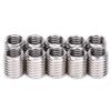 Korekaou Insert 10 Thread Conversion Stainless Recessed Thread Reduction Nuts Diameter Outer Diameter Length Nuts, Pieces, Adapter, Steel,