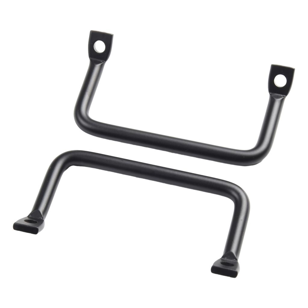 2Pcs Cabinet Pull Furniture Handle Hardware Kitchen Cabinet Pulls Window Sliding Door Knobs Carbon Steel Black Tray Handle