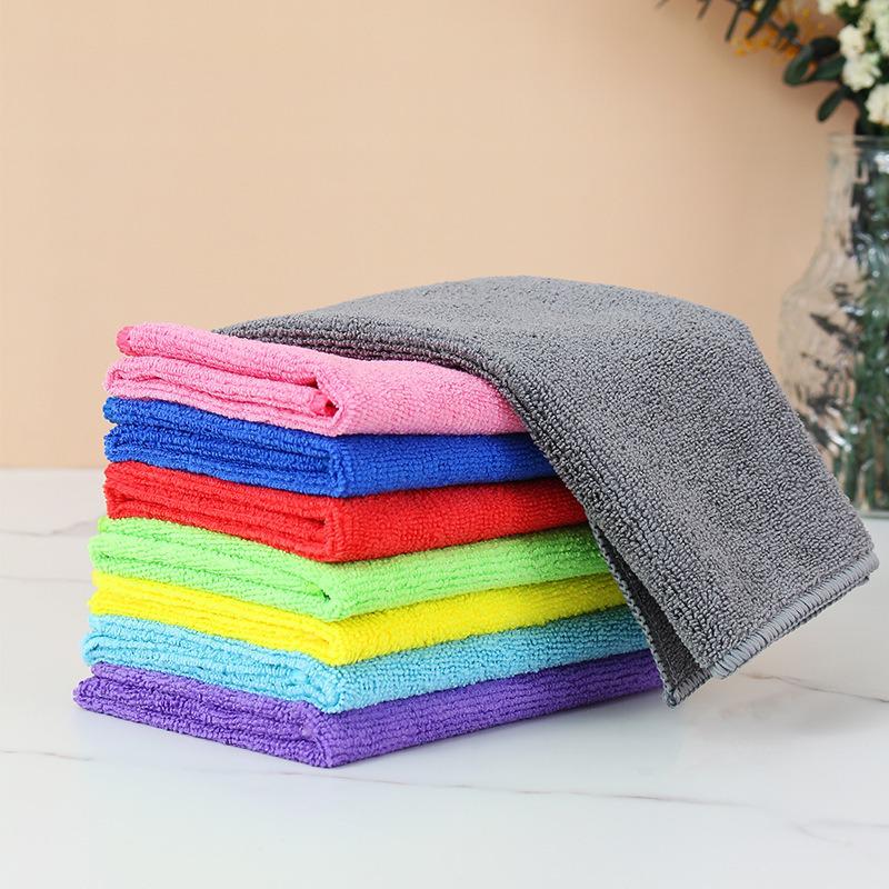Cross-Border Microfiber Kitchen and Car Cleaning Cloths - Absorbent, Non-Shedding Towels and Scouring Pads