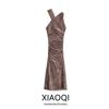 Fashion Style 2024 Autumn New Women's Clothing Animal Pattern Print Silk Net Mid Length Long Length Dress 5039259