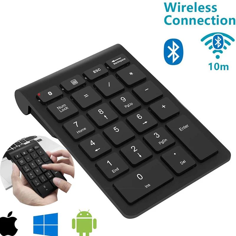 Цифровая клавиатура Bluetooth с 22 клавишами, беспроводная цифровая клавиатура, портативная цифровая клавиатура Plug and Play для ноутбука IPad