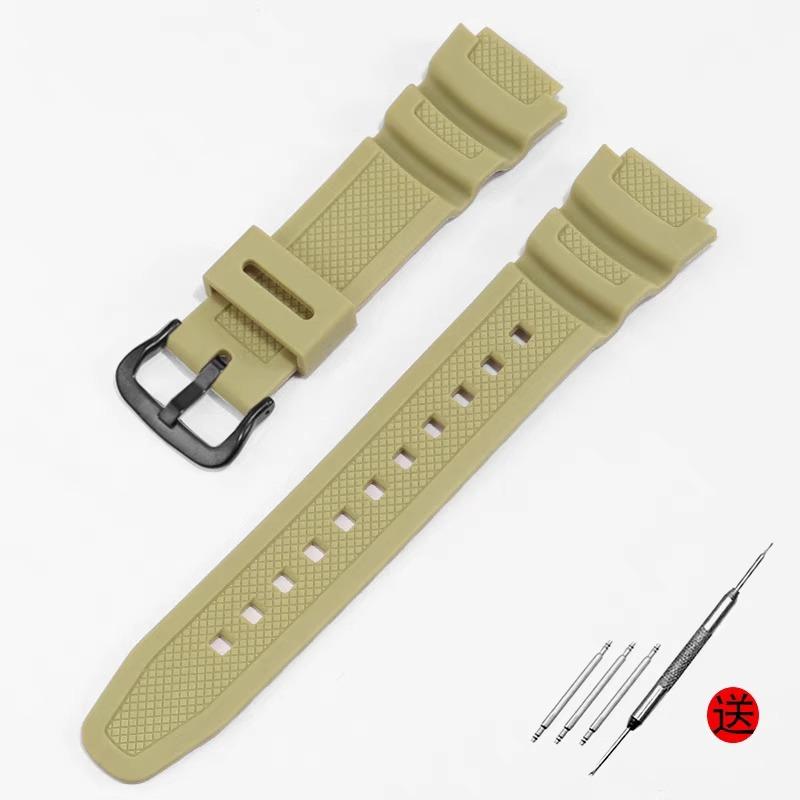 Аксессуары для ремешка часов подходят для Casio Watch W-218h / F-108 AE1200 / 1000 / 1300 смола силикон ремешок для часов 18 мм