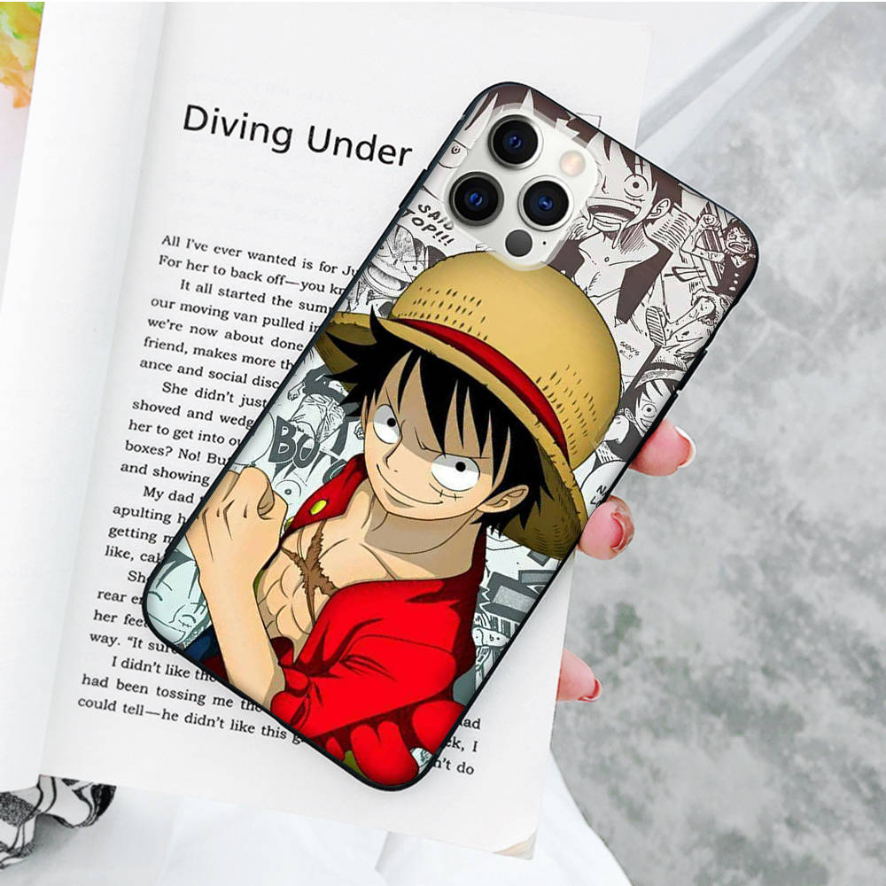 JW72 цельный черный мягкий чехол Luffy для OPPO Reno 8 6 5 4 Pro Plus Find X3 A17 A3 A31 A38 A40 A53 A54 A55 A74 A76 A78 A77 A80 A94 A95 A96 Lite