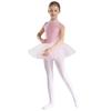 Ballet Leotards for Girls Toddler Leotard with Tutu Skirt Dance Tutu Dress Shiny Rhinestones Performance Dresses