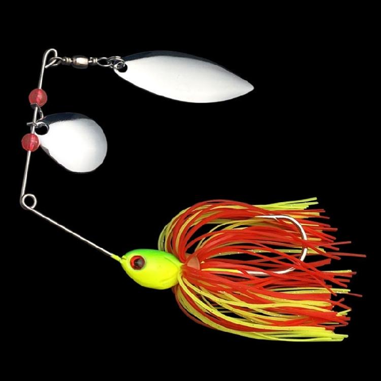 Double Willows Silicone Skirt Spinner Lures Baits Artificial Fishing Baits Swim Jigs  Baits for Freshwater Saltwater