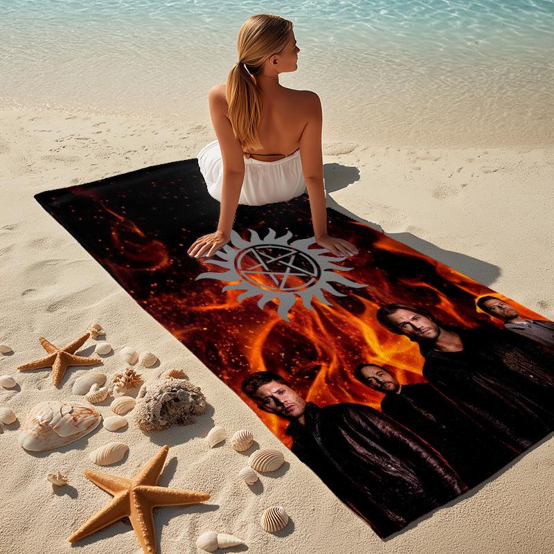 Supernatural Series Stylish Digital Printing Beach Towel Quickdrying Absorbent Blanket For Beach Pool Gym Travel Christmas Gift C922150
