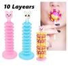 6/10 Layer Lollipop Display Stand Cake Pops Holder Tabletop Rack Candy Bar Wedding Decorative Desktop With Cartoon Head
