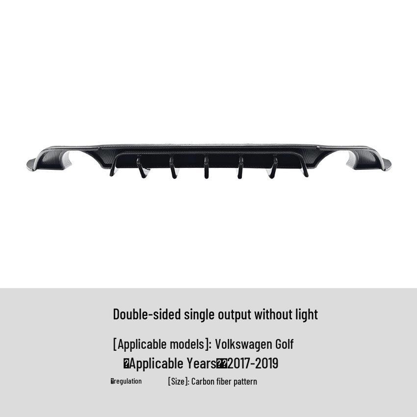 Compatible with Volkswagen Golf MK7.5 TCR GTI (2017-2019) Rear Lip Spoiler.