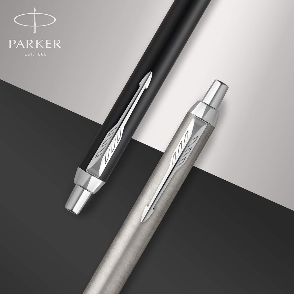 PARKER IM Matte Black CT Ballpoint Pen, Medium Nib, Oil-Based, Gift Boxed, Officially Imported, Product Number 2143442Z