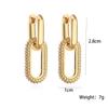 Gold Color Round Hoop Earrings Retro Accessories Luxury Drop Earrings  Women