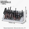 MOOXI Серия «Вторая мировая война» Стойка для оружия Модель коллекции оружия Кирпичики MOC Сделай сам Собранные строительные блоки Игрушки для мальчика Подарки на день рождения