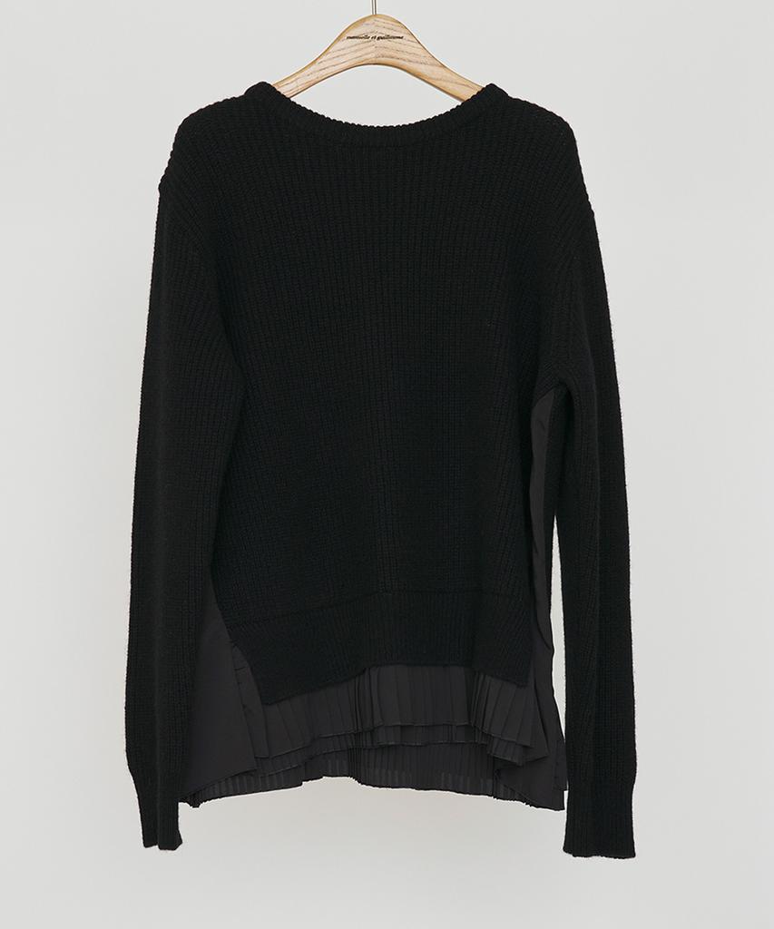 MANUELLE ET GUILLAUME Alpaca Pleats Knit Real Black