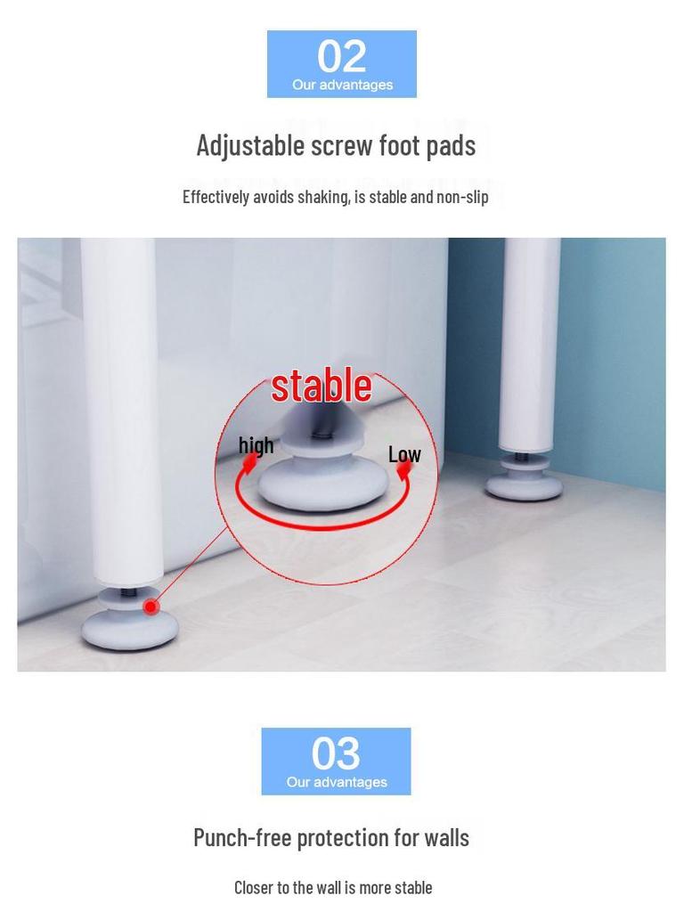 Напольная стойка для хранения в ванной: Органайзер для раковины, туалета и стиральной машины без сверления.