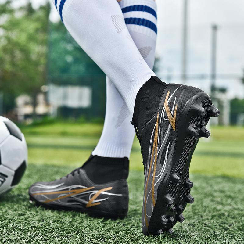 35-47 Yards Shock-absorbing Non-slip Wear-resistant High-top Socks New Long Nails Outdoor Football Sneakers